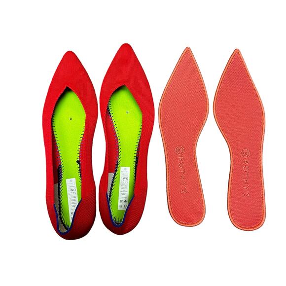 Rothy’s The Point in The‎ Shade Flame Women’s Size 13 - Picture 7 of 8